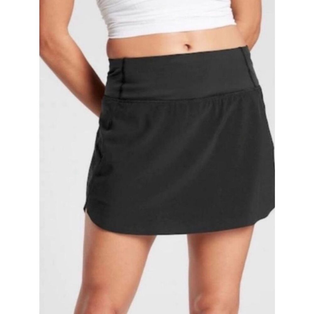 Athleta Run With It Skort Skirt 14" Black Womens Large